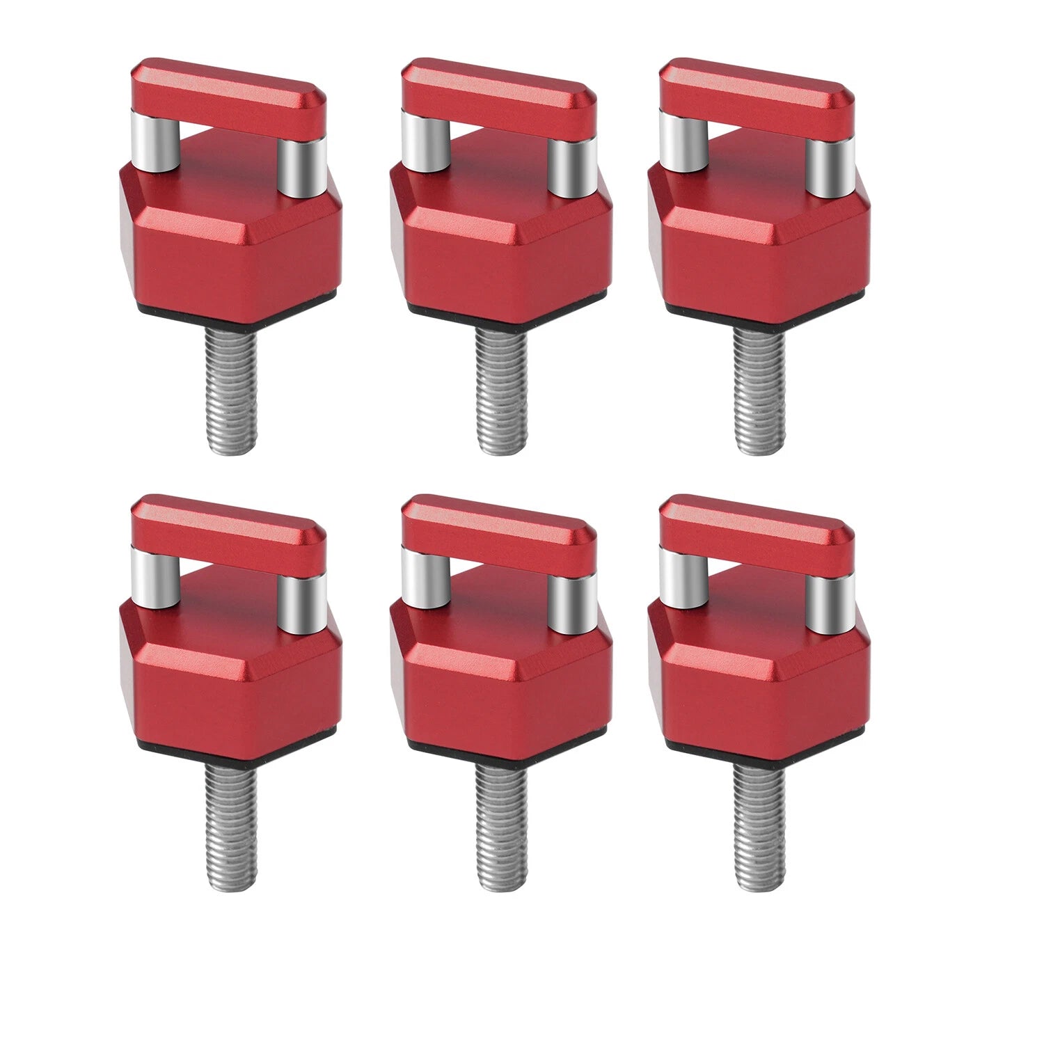 6X Aluminum Quick Removal Fastener Thumb Screw for Jeep Wrangler JK JL (2007–2023)