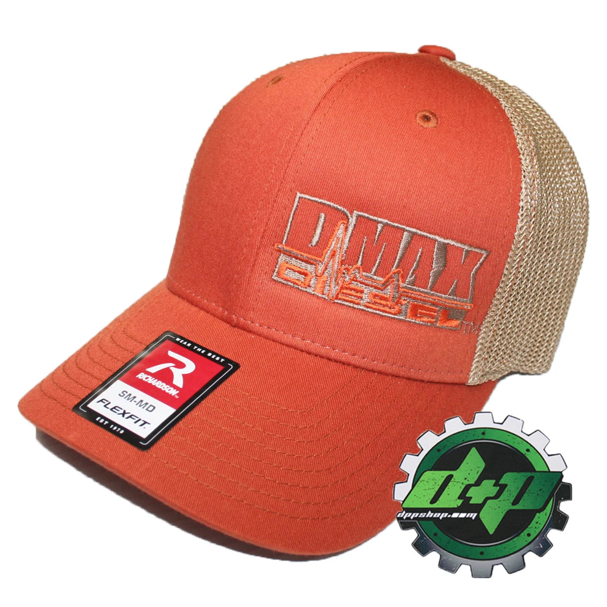 Flexfit Hat for Duramax Diesel DMAX Truck (S/M, Burnt Orange, Mesh Back)