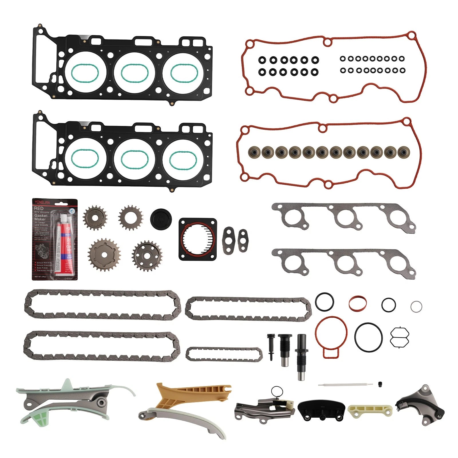 Timing Chain Kit and Full Head Gasket Set for Ford Ranger Explorer (2000–2009)