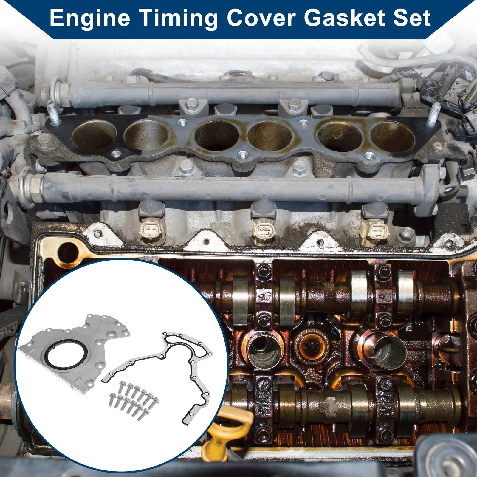 Engine Timing Cover Gasket Set No. 12559287 for GMC Chevy 6.0 6.2 4.8 5.3 (2007–2019)
