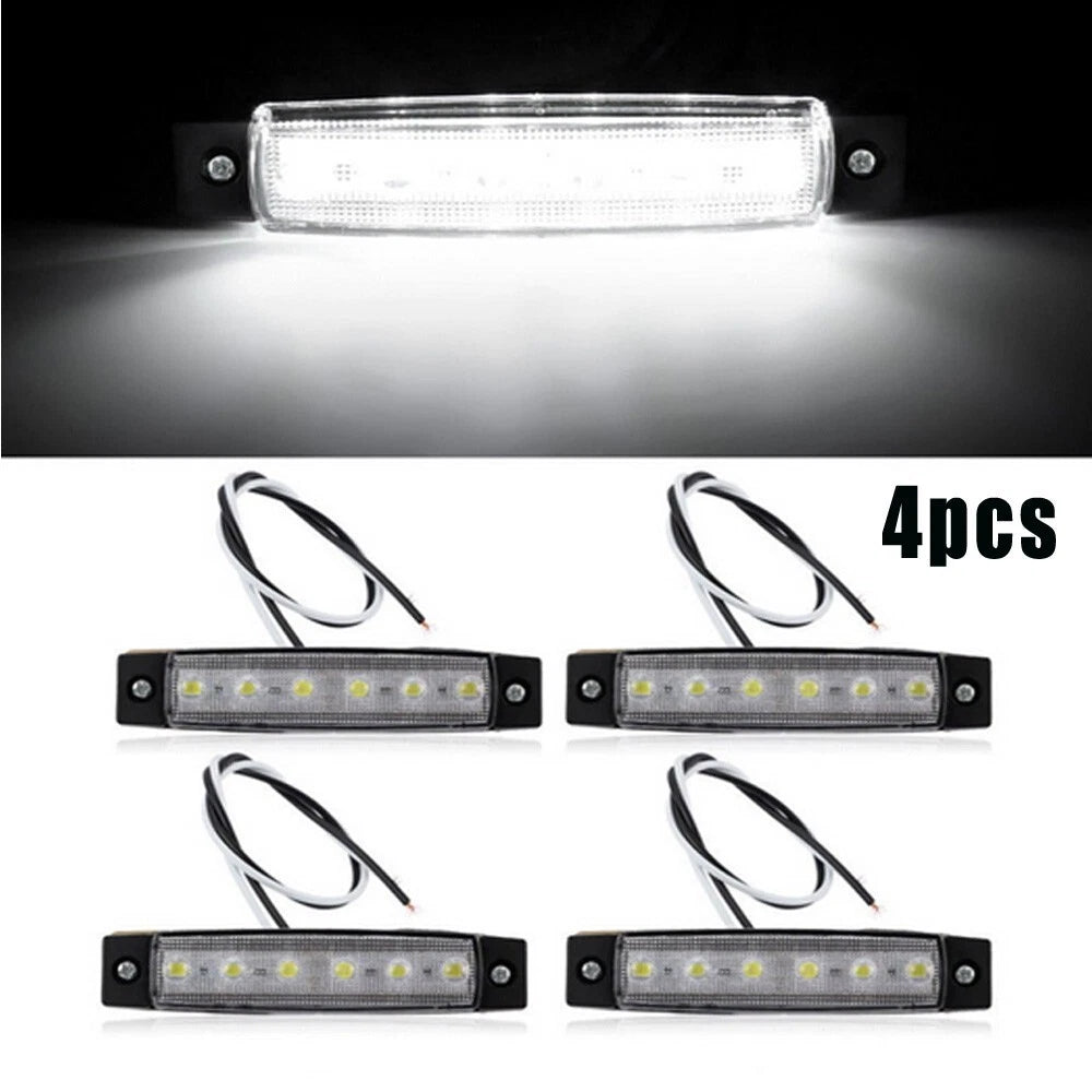Set of 4 Marine Grade 12V Large Waterproof Cool White LED Courtesy Lights