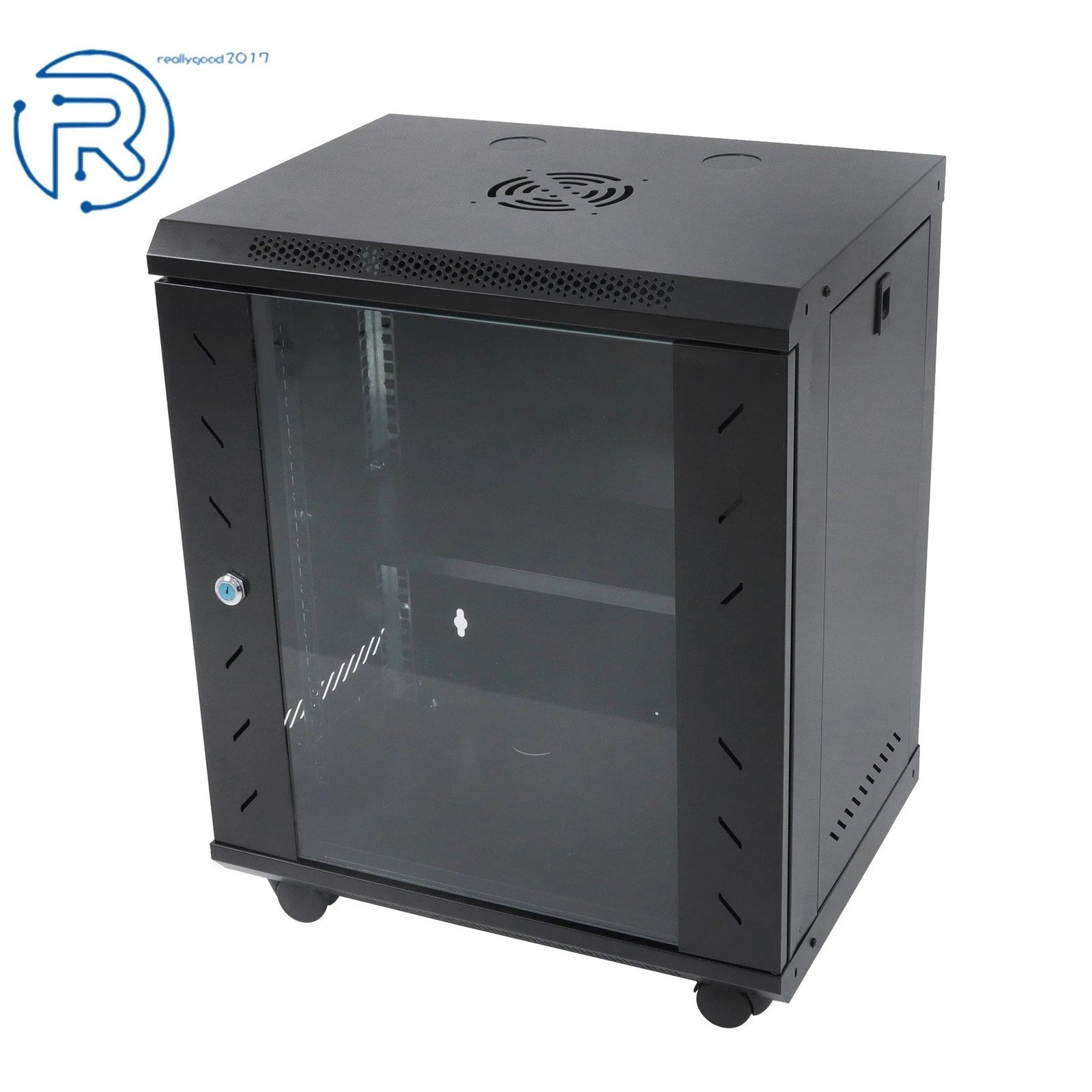 12U Wall Mount Server Rack Enclosure for Network Equipment (Max Depth 15.5")