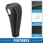 Gear Shift Lever Cover for Chevrolet Trax (2015–2021) Black Gray Stitches