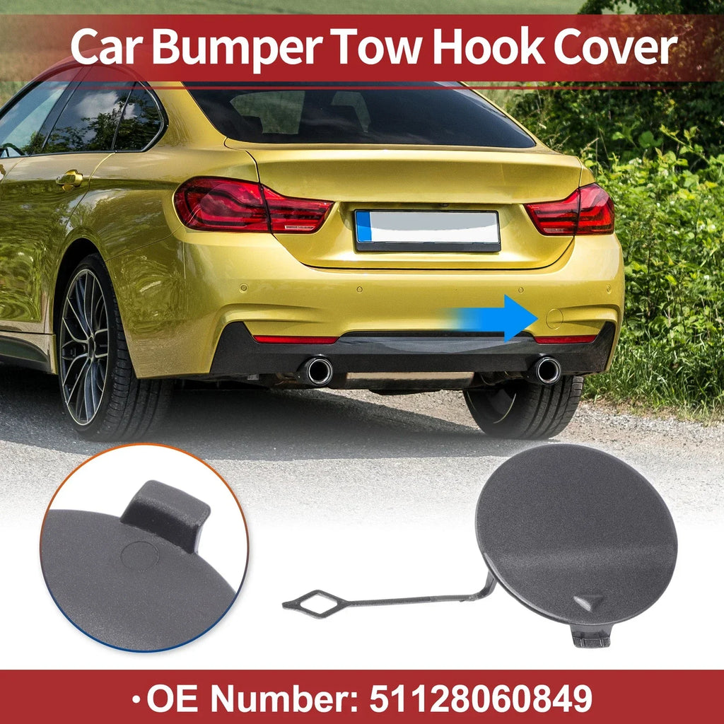 Rear Bumper Tow Hook Cover for BMW 428i (2014 - 2016) Grey