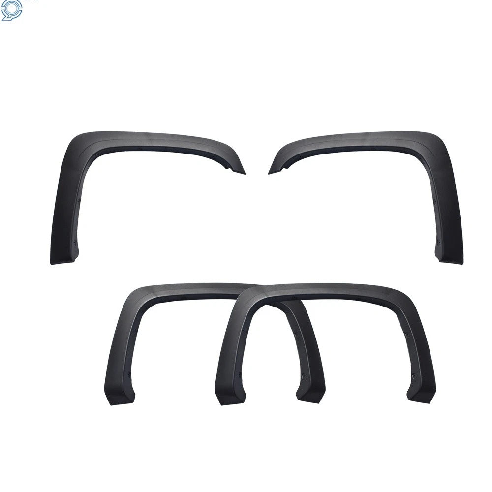 Set of 4 Black Fender Flares for Chevy Silverado 1500/2500HD/3500HD (2007–2013)