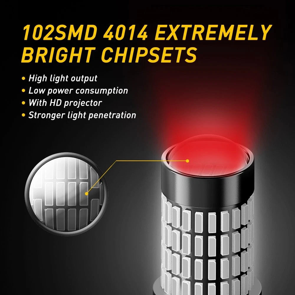 Set of 2 AUXITO 3157 Pure Red LED Turn Signal Bulbs for Various Models