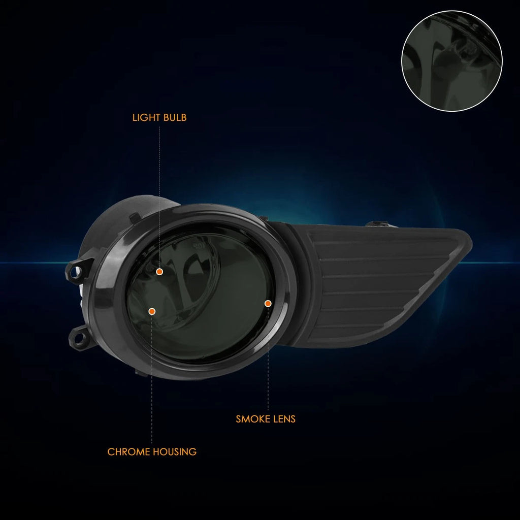 Fog Lights for Toyota Sienna (2011–2017) - Smoke Lens, Switch, Bezel