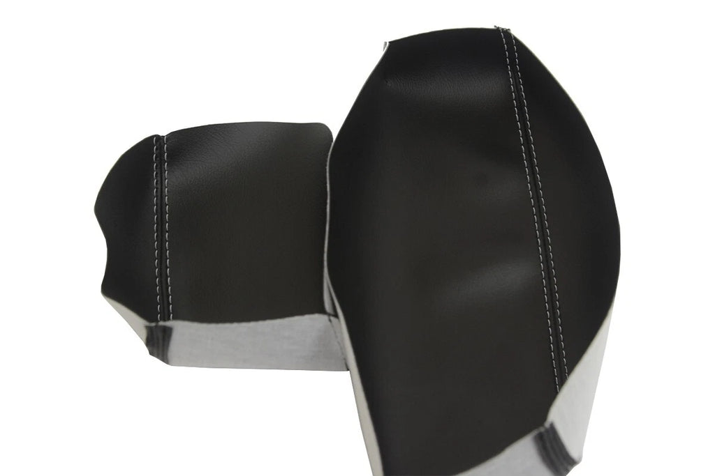Leather Console Lid Armrest Cover for Audi Q7 (2007–2015) Gray Stitch