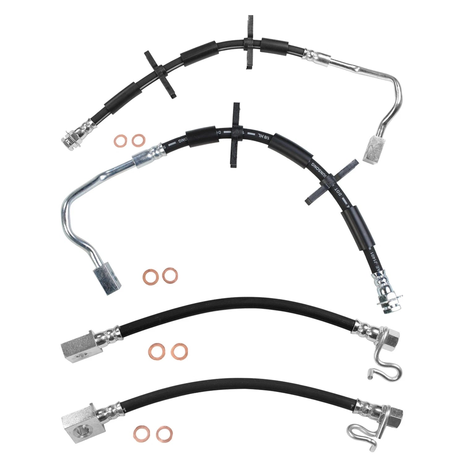 Sunsong 4X Brake Hydraulic Hose Kit for F-150 V6 (2004–2005)