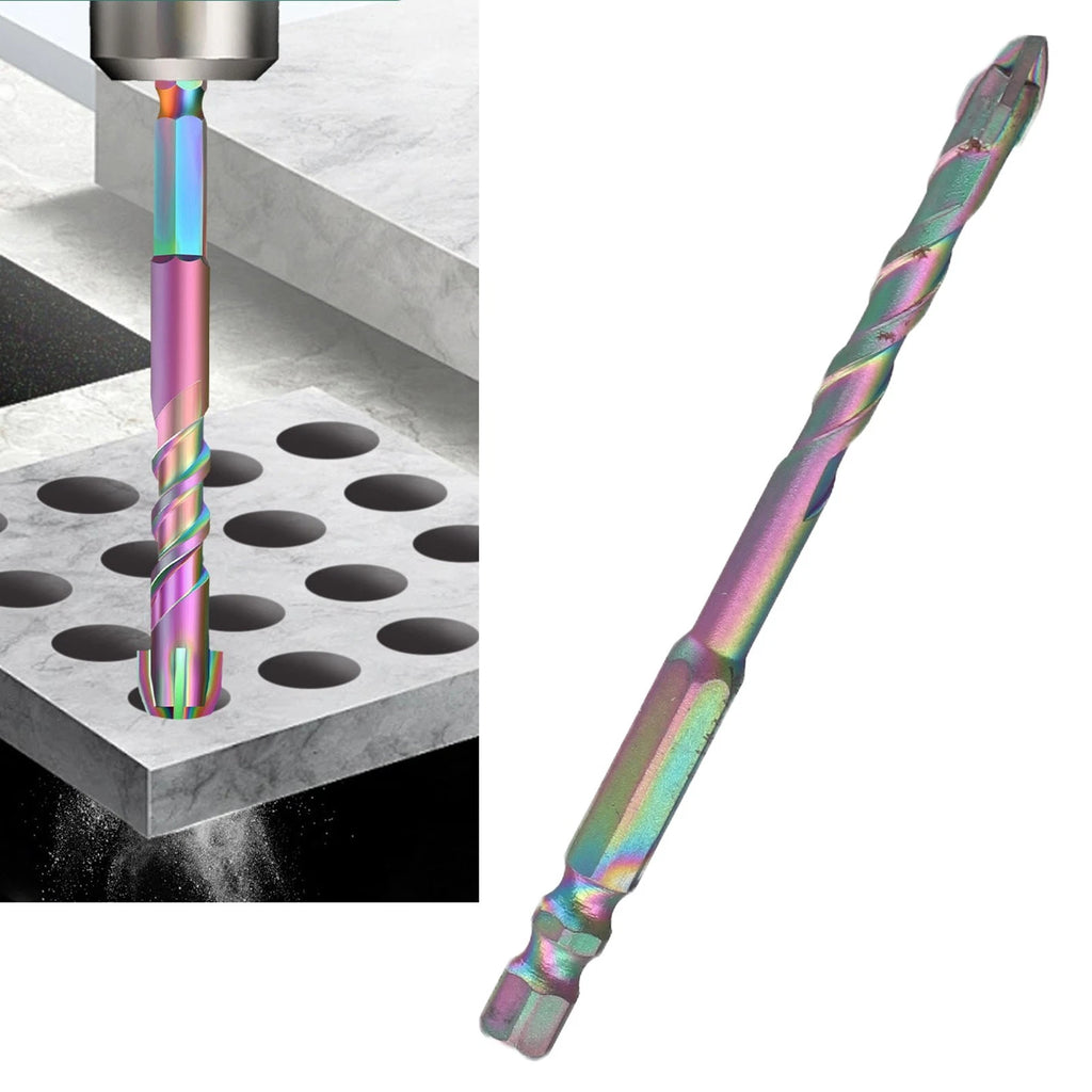 Set of 4 Carbide Drill Bits for Glass Wood Metal Tiles (6mm, 8mm, 10mm, 12mm)