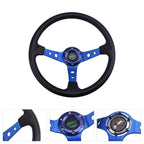 13.5" Deep Dish Racing Steering Wheel for Universal Fit