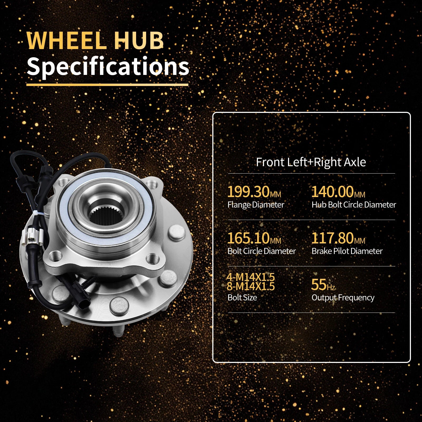 Front Wheel Bearing Hub for Chevrolet Silverado GMC Sierra 2500 HD (2001-2019)