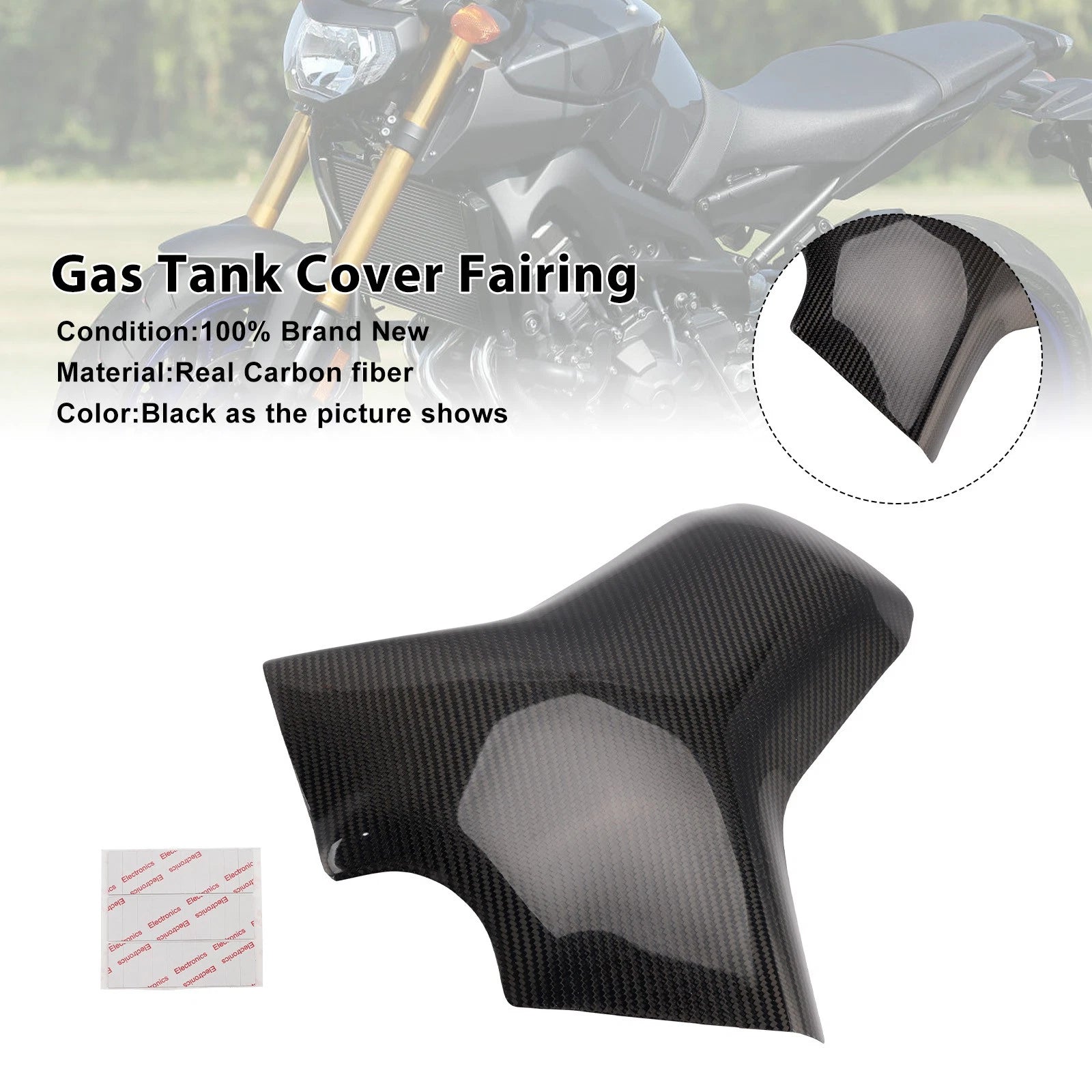 Carbon Fiber Tank Cover Fairing for Yamaha MT-09 FZ09 (2014–2020)