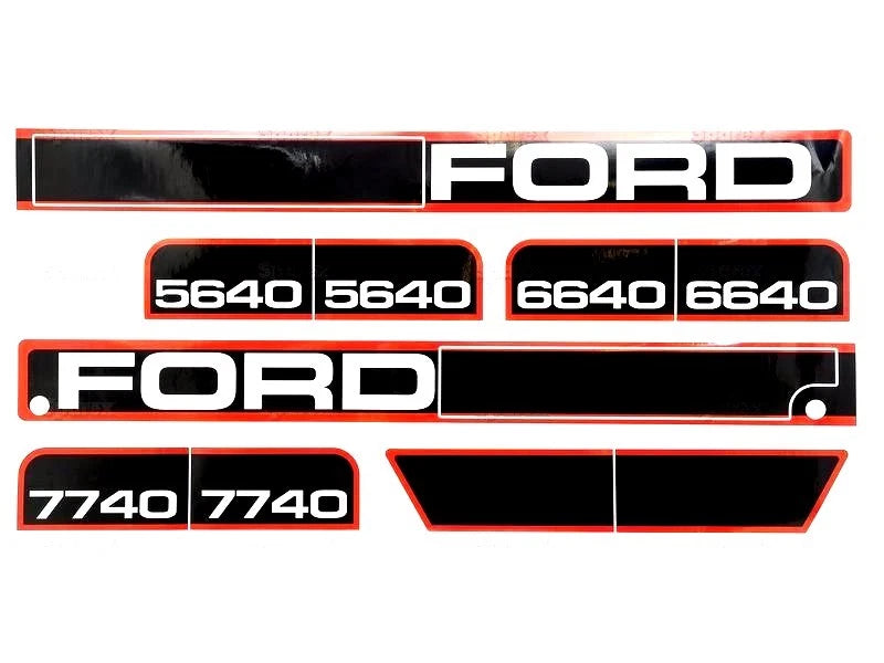 Cap Sticker Set for Ford 5640 6640 7740 Tractors