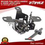 Hood Latch Lock + Release Pull Handle for Volkswagen Golf Jetta 