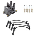 Denso Ignition Coil Wires & 4 Bosch Platinum Spark Plugs for Mazda B2300 (1994–2000)