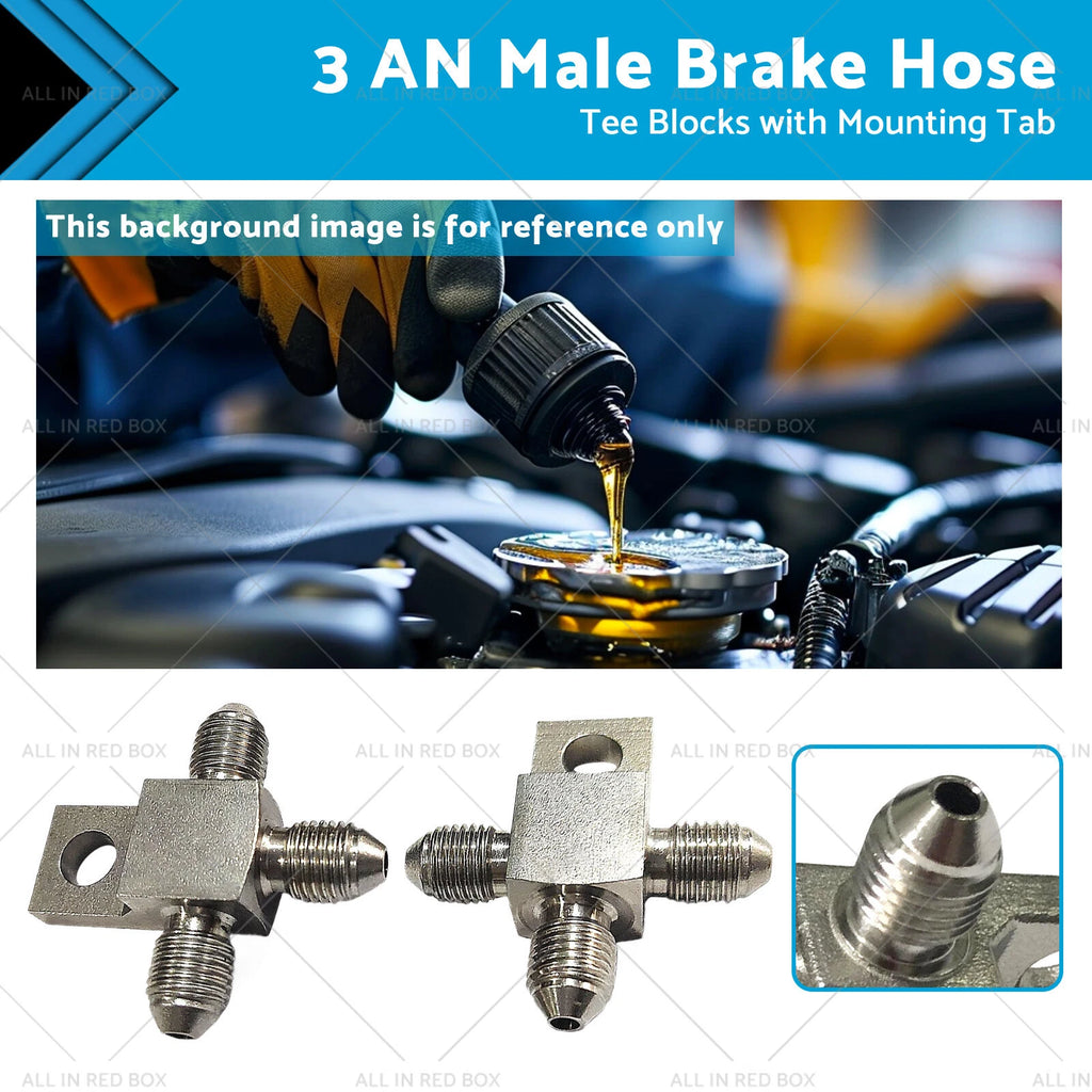 3AN Male Flare Union Brake Tee Block for Universal (3/8x24)