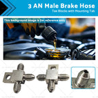 3AN Male Flare Union Brake Tee Block for Universal (3/8x24)