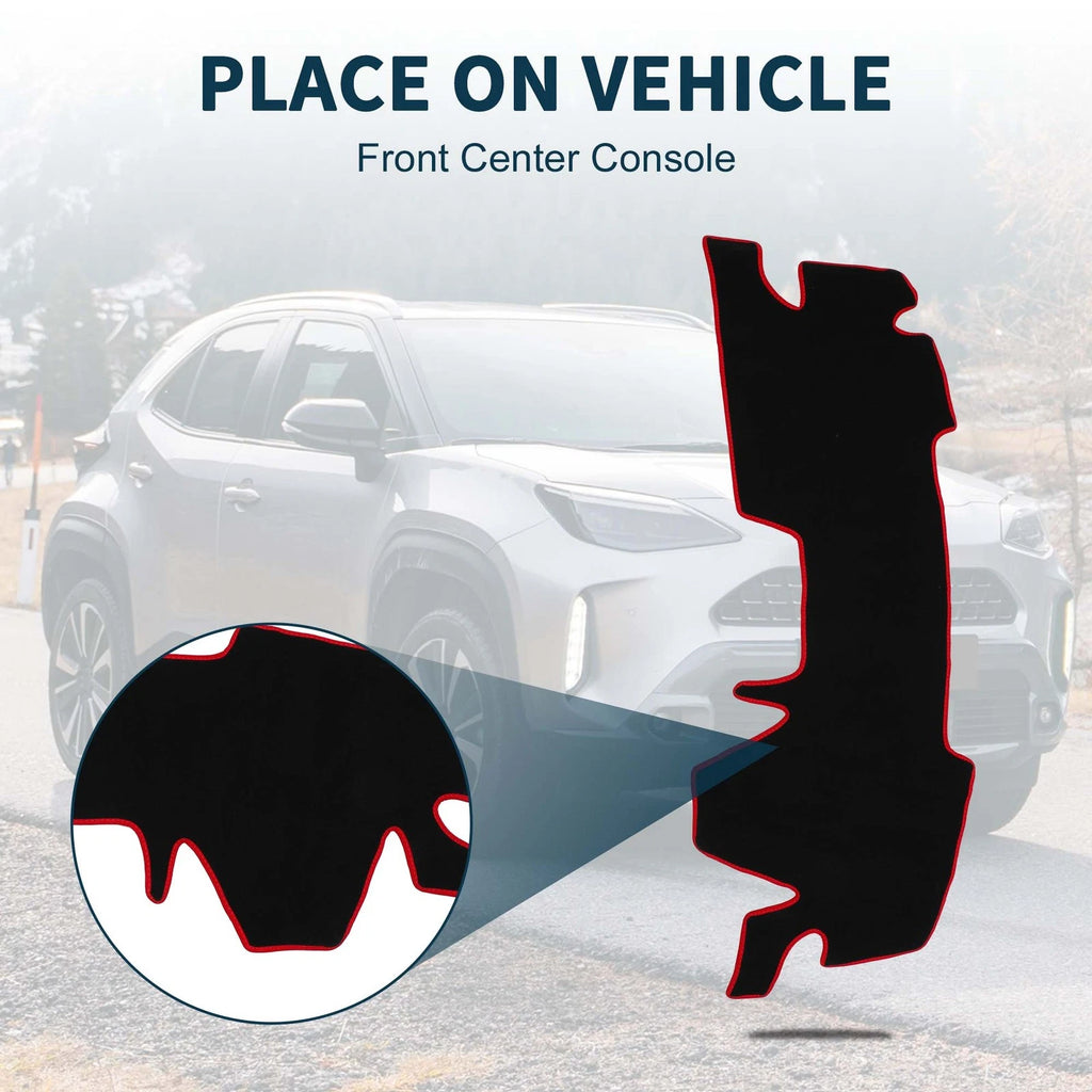 Dashboard Cover Mat for Toyota Yaris Cross (2021–2023) - Black Red Set