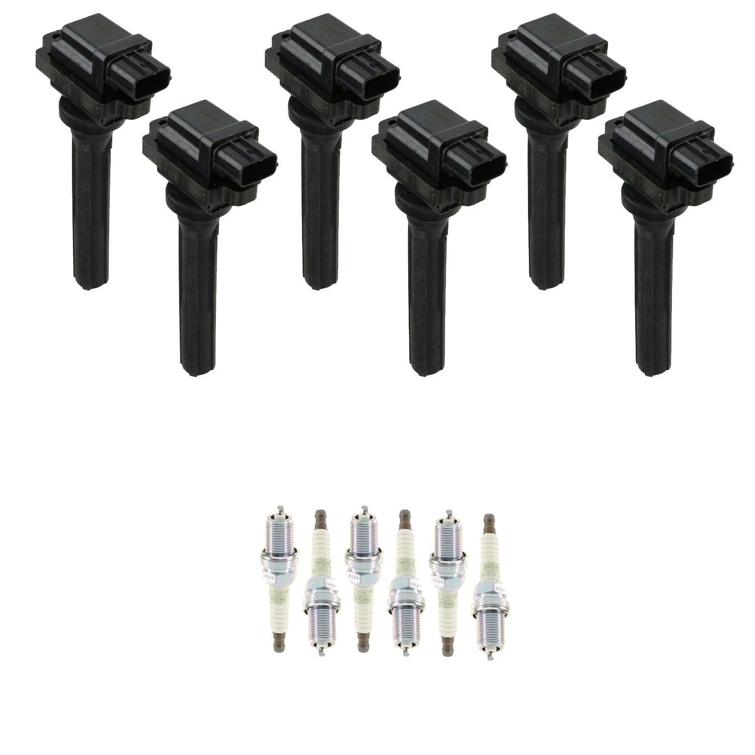 Set of 6 NGK Ignition Coils & Platinum Spark Plugs for Suzuki Grand Vitara (2001–2008)