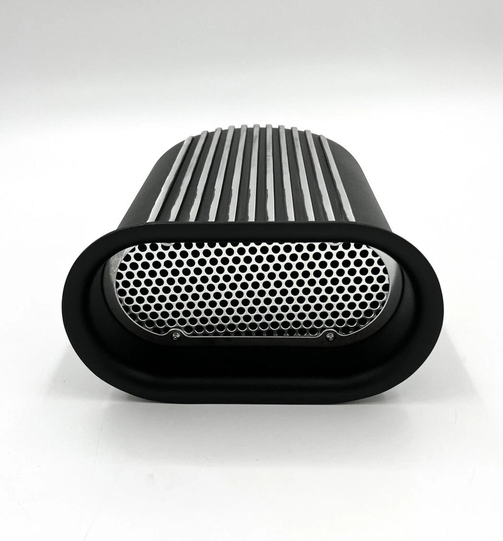 Hood Scoop Air Cleaner for Black Aluminum Hilborn Finned 4 Barrel Carb (14")