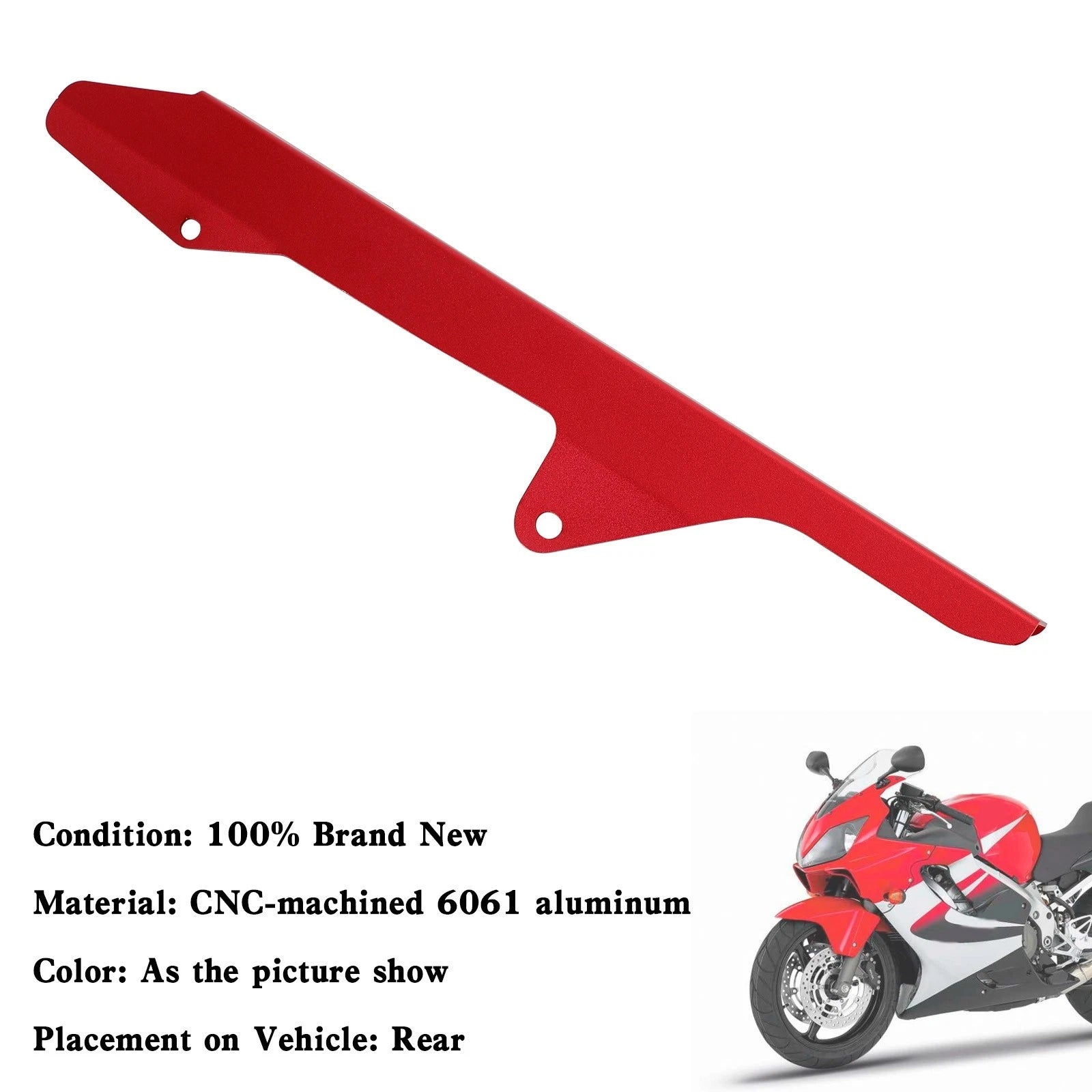 Sprocket Chain Guard Protector Cover for Honda CBR 600 F4 F4i (1999–2006) Red