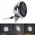 5.75'' LED Headlight DRL Lights Chrome Bucket for Harley Softail