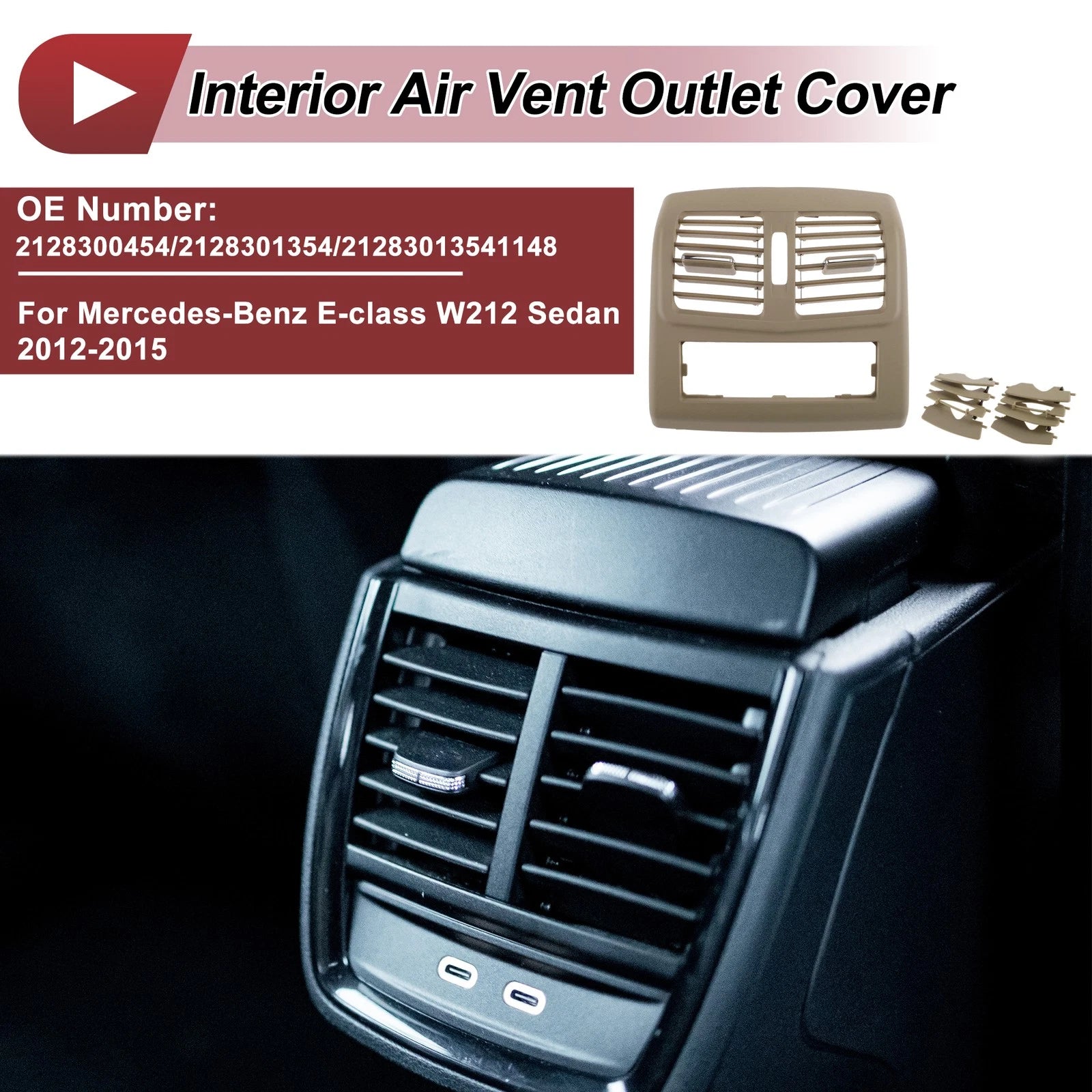 Rear Air Vent Outlet Cover No. 2128300454 for Mercedes-Benz E-Class 