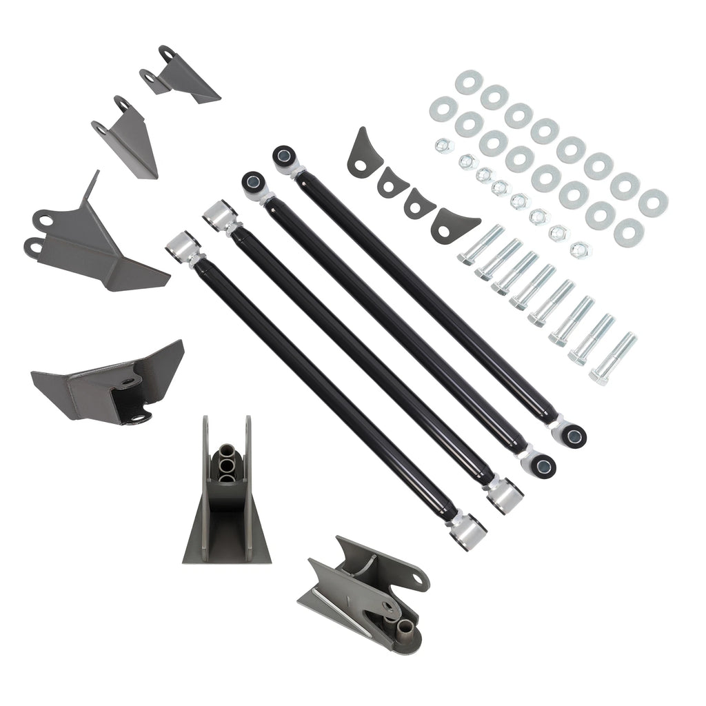 3.25" Axle Rear Weld-On Triangulated 4 Link Suspension Kit + Mount Bracket