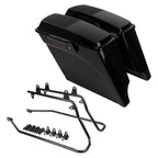 5" Extended Saddlebag Speaker Lids & Bracket for Harley FLST (1984–2017)