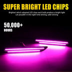 2X Purple LED Rear Bumper Side Marker Lights for Ford Mustang (2015–2022)