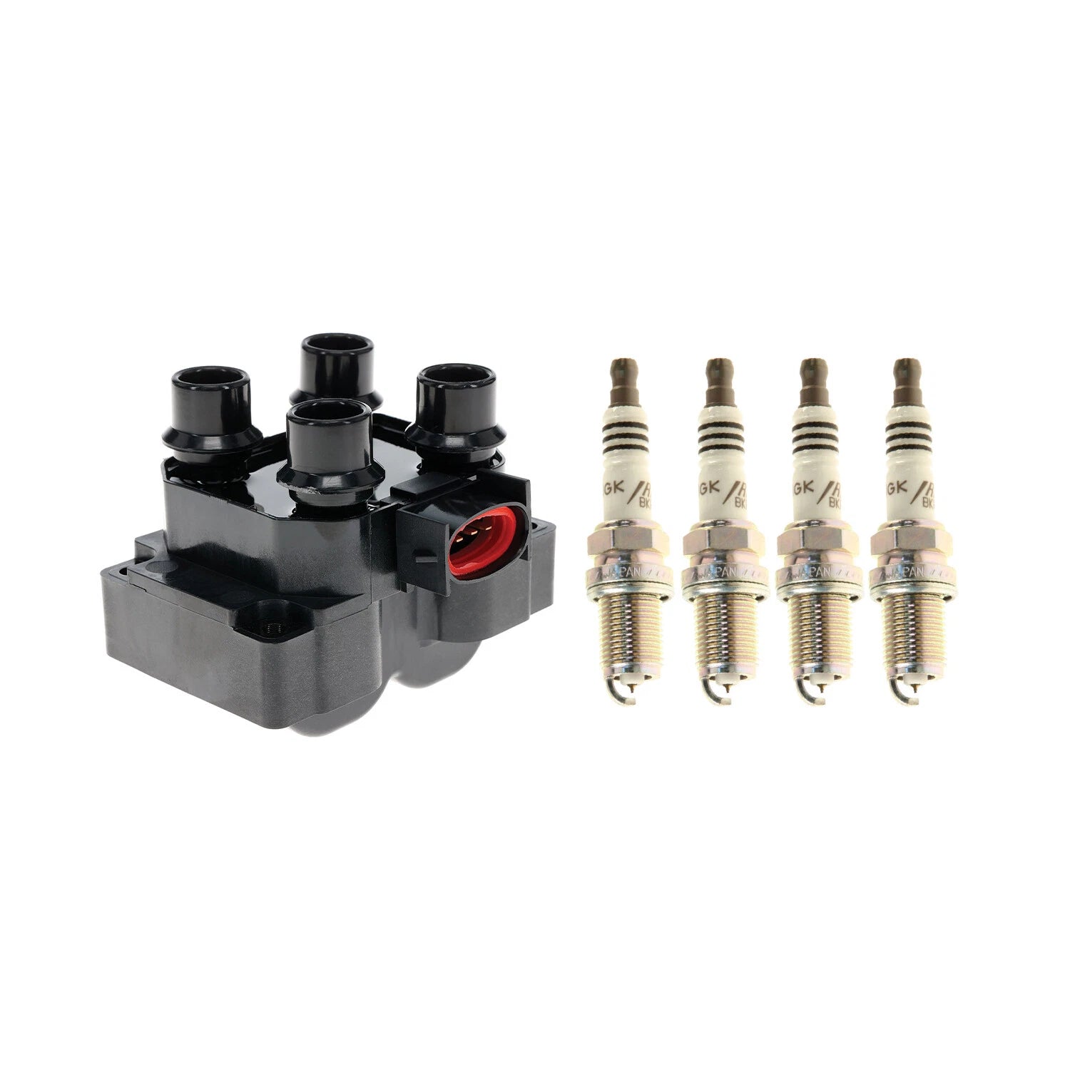 Set of 4 Ignition Coils & NGK Iridium Spark Plugs for Mazda 626 (1998–2002)