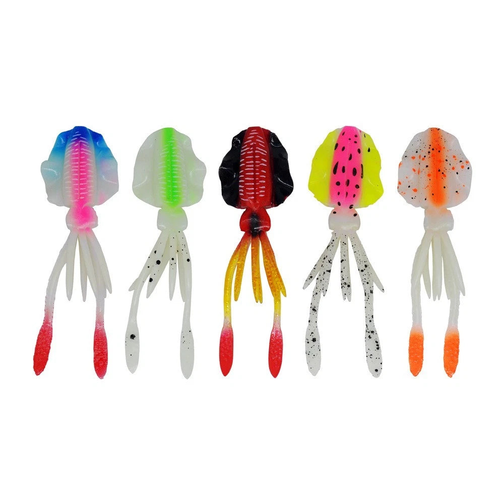 Squid Lure Jigging Bait for Fishing (Lifelike Design, Soft PVC)