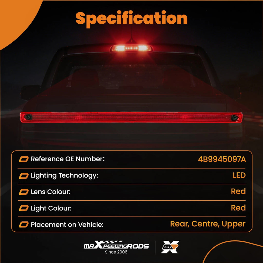 Rear High Level Brake Light for Audi A6 Avant Allroad Quattro (1998–2005) LED Red