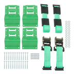Set of 2 E-Track Ratchet Straps for Heavy Duty Trailers