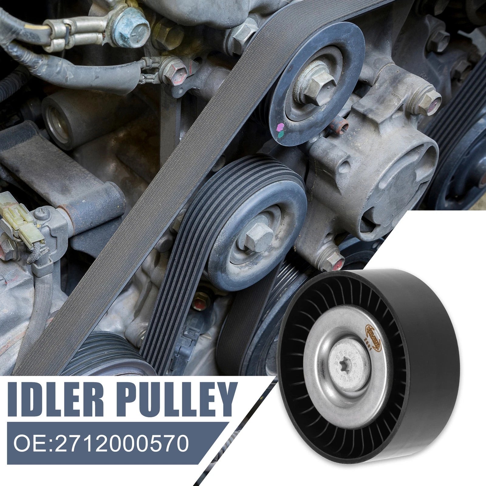 Drive Belt Idler Pulley for Mercedes-Benz C 230 (2003–2007) 2712000570