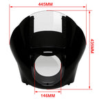 Quarter Head Fairing Windshield for Harley Sportster XL/Dyna (39mm Fork Clamp)