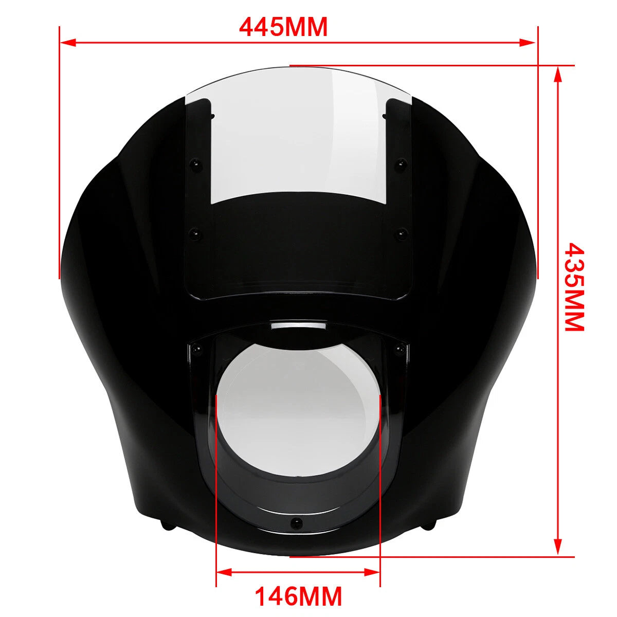Quarter Head Fairing Windshield for Harley Sportster XL/Dyna (39mm Fork Clamp)