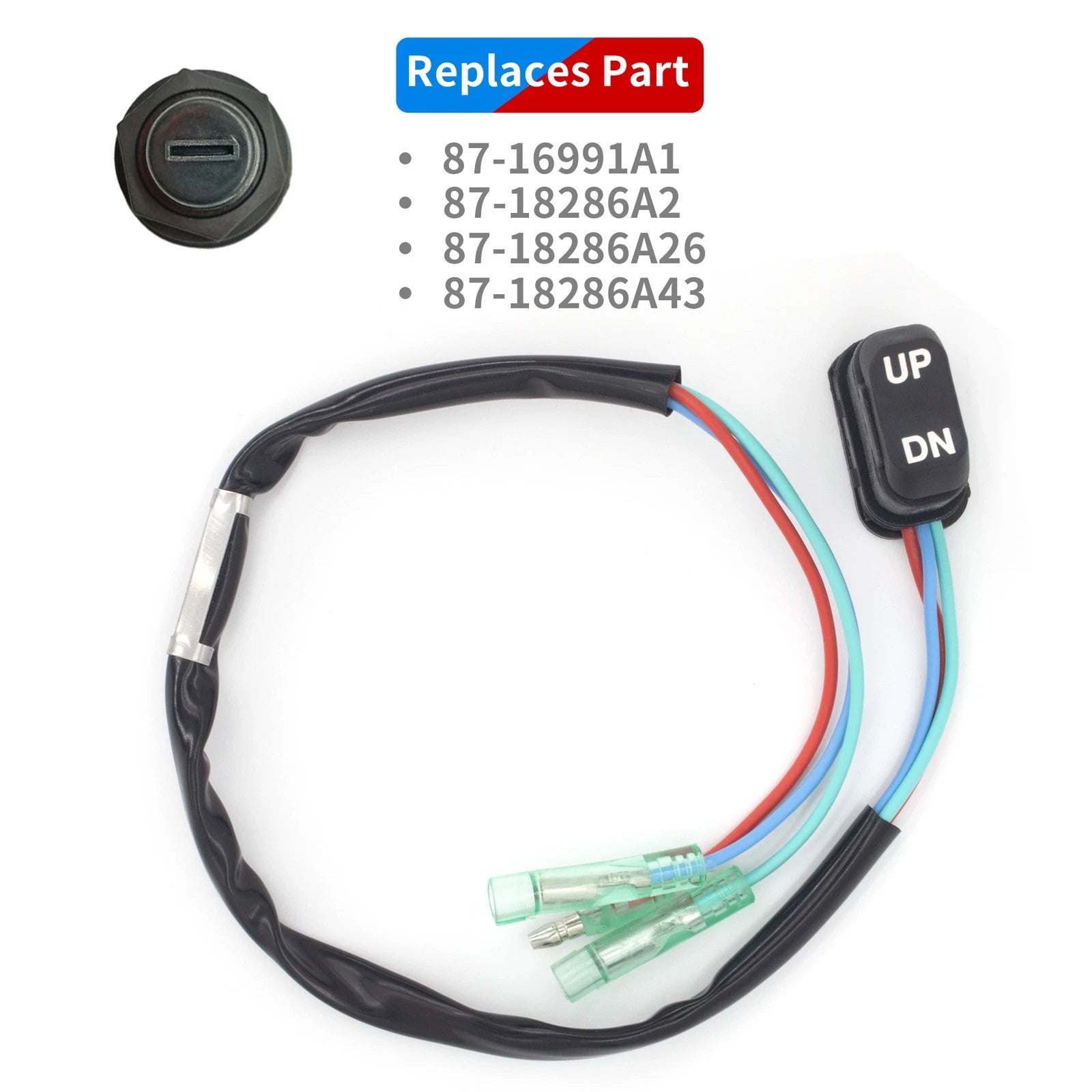 Power Trim Tilt Switch 87-18286A43 for Mercury Remote Control Box (1987–1999)