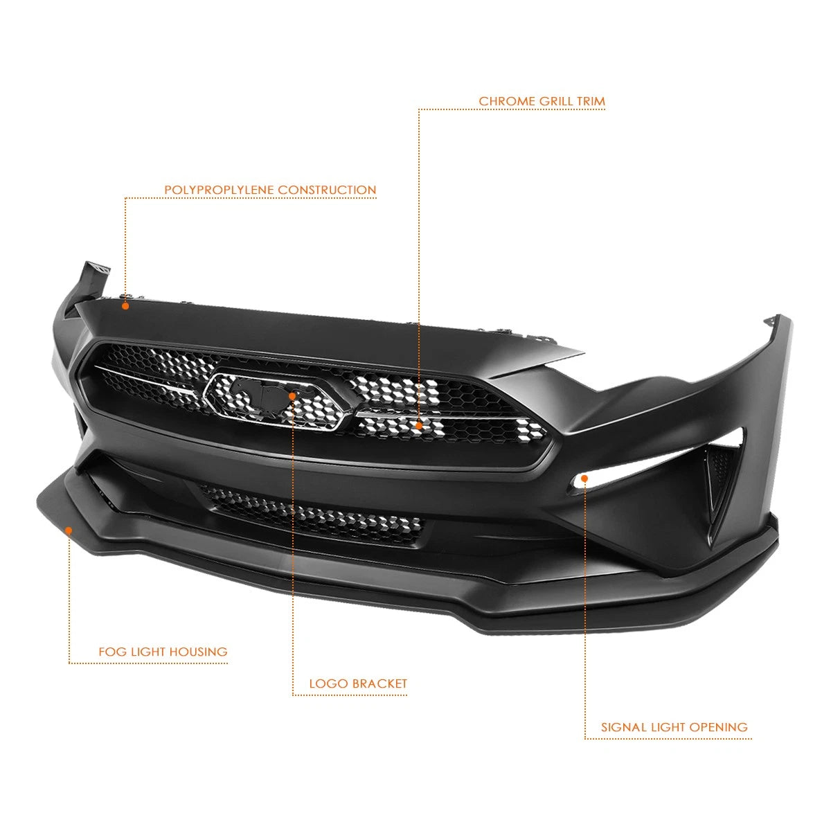 Front Bumper Face Bar for Chevy Silverado 1500 (2007–2013) Black