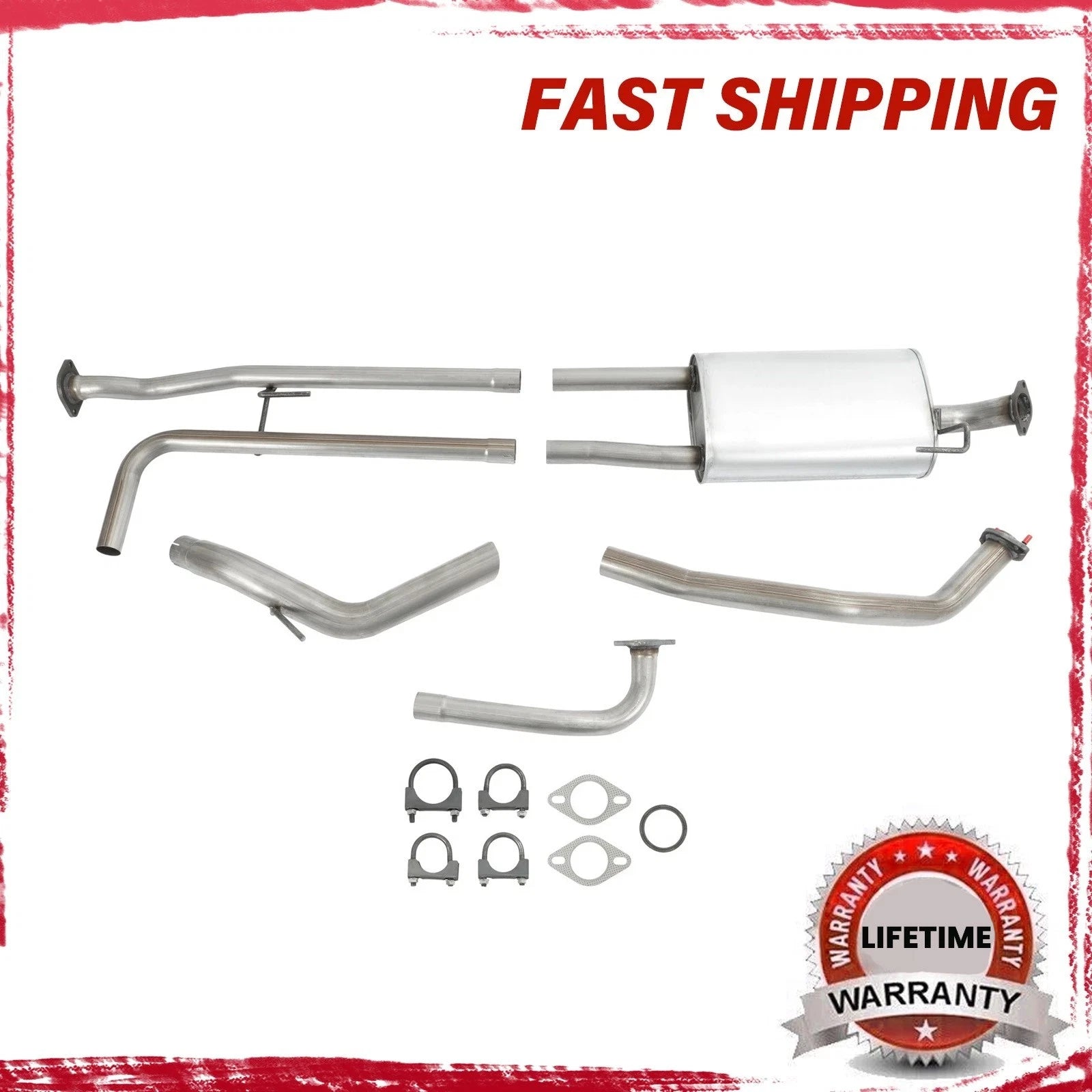 Muffler Exhaust System Kit for Nissan Titan (2007–2015) 5.6L 139.8" WB