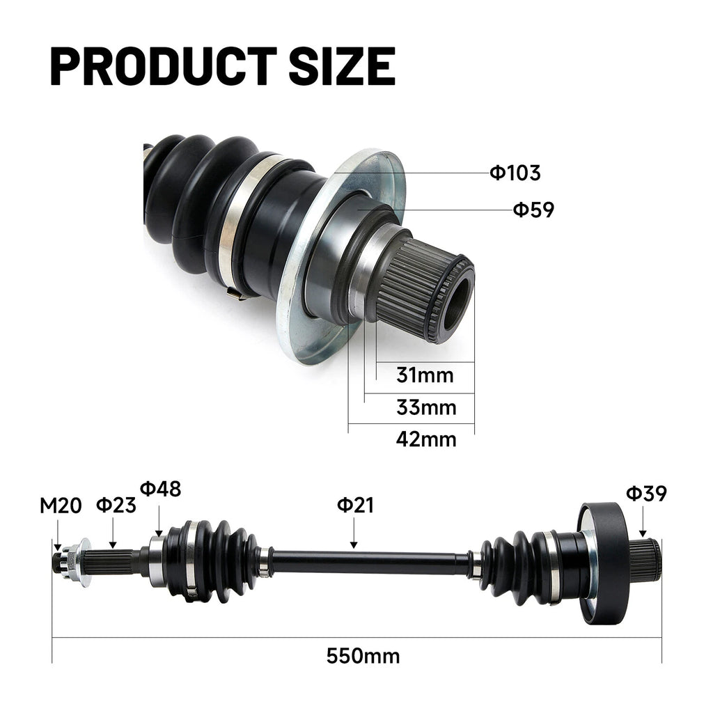 2X Rear CV Joint Axle Bearing for Suzuki King Quad (64901-31G20, 64901-31G40)