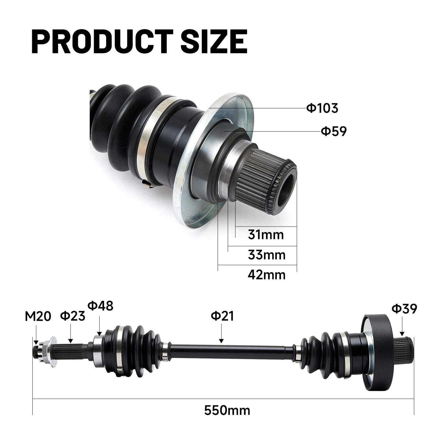2X Rear CV Joint Axle Bearing for Suzuki King Quad (64901-31G20, 64901-31G40)