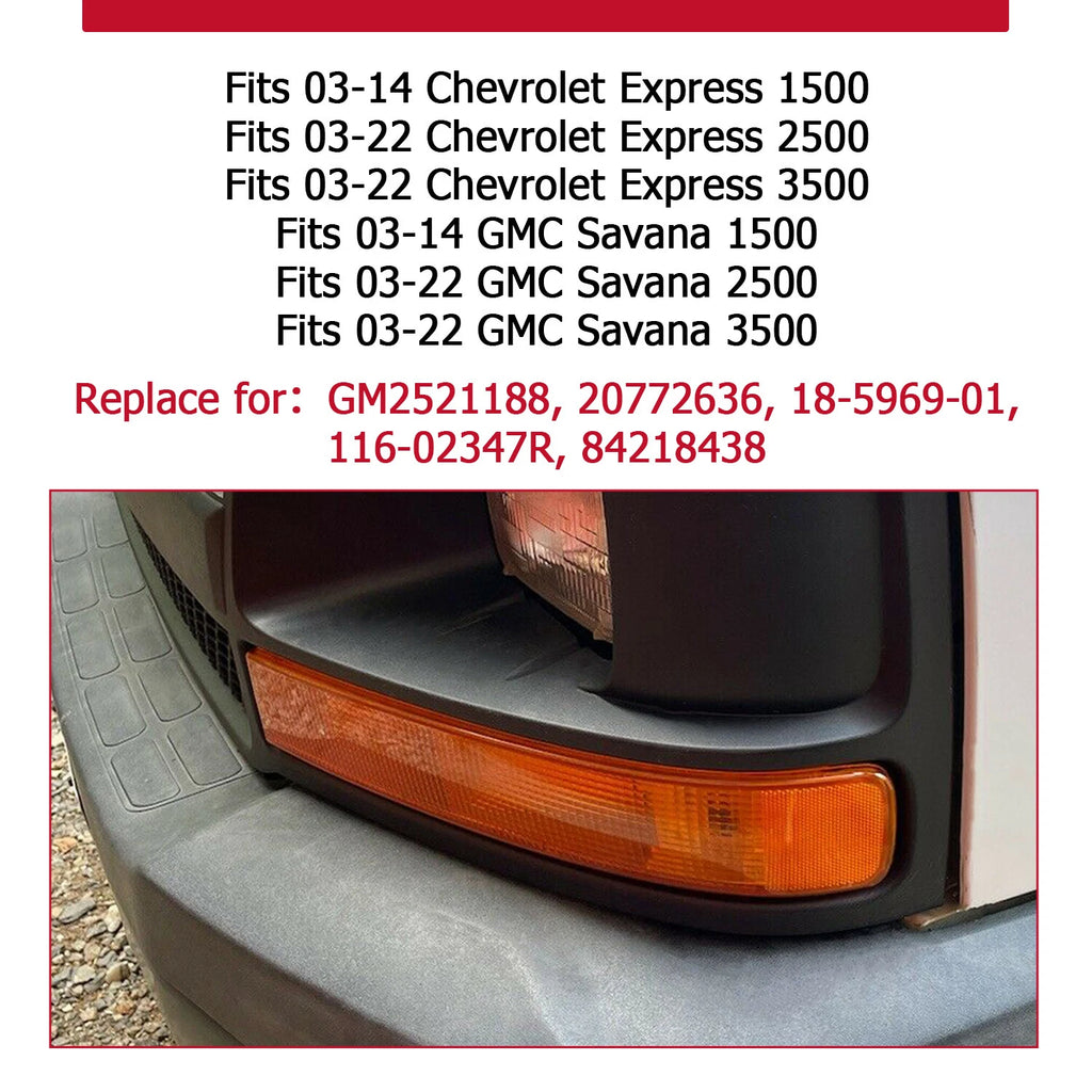 Park Signal Marker Lights for Chevrolet Express