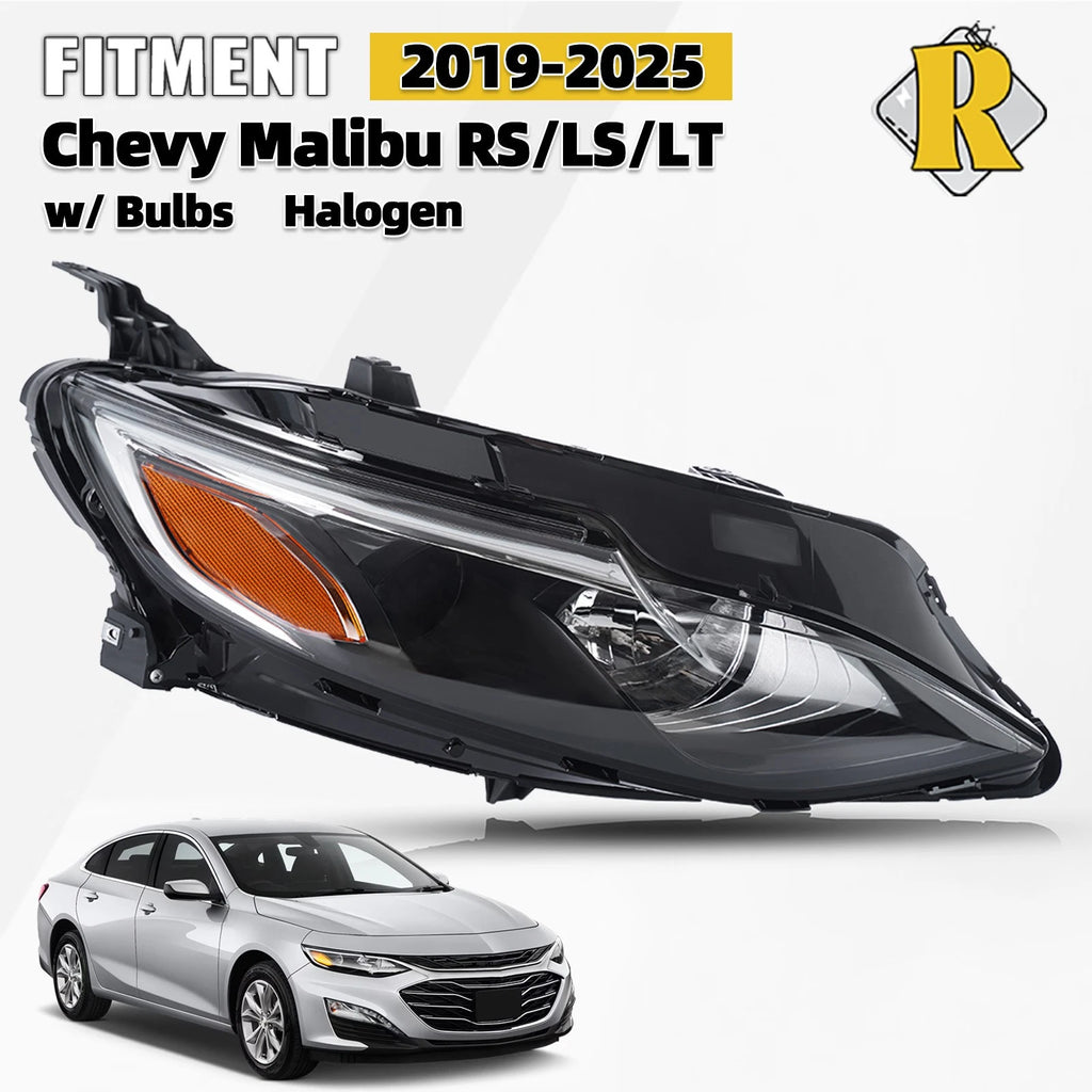 Halogen Headlight Assembly for Chevy Malibu (2019–2025) - Passenger Side