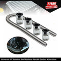 48" Stainless Steel Flexible Coolant Water Hose Kit for Universal Applications