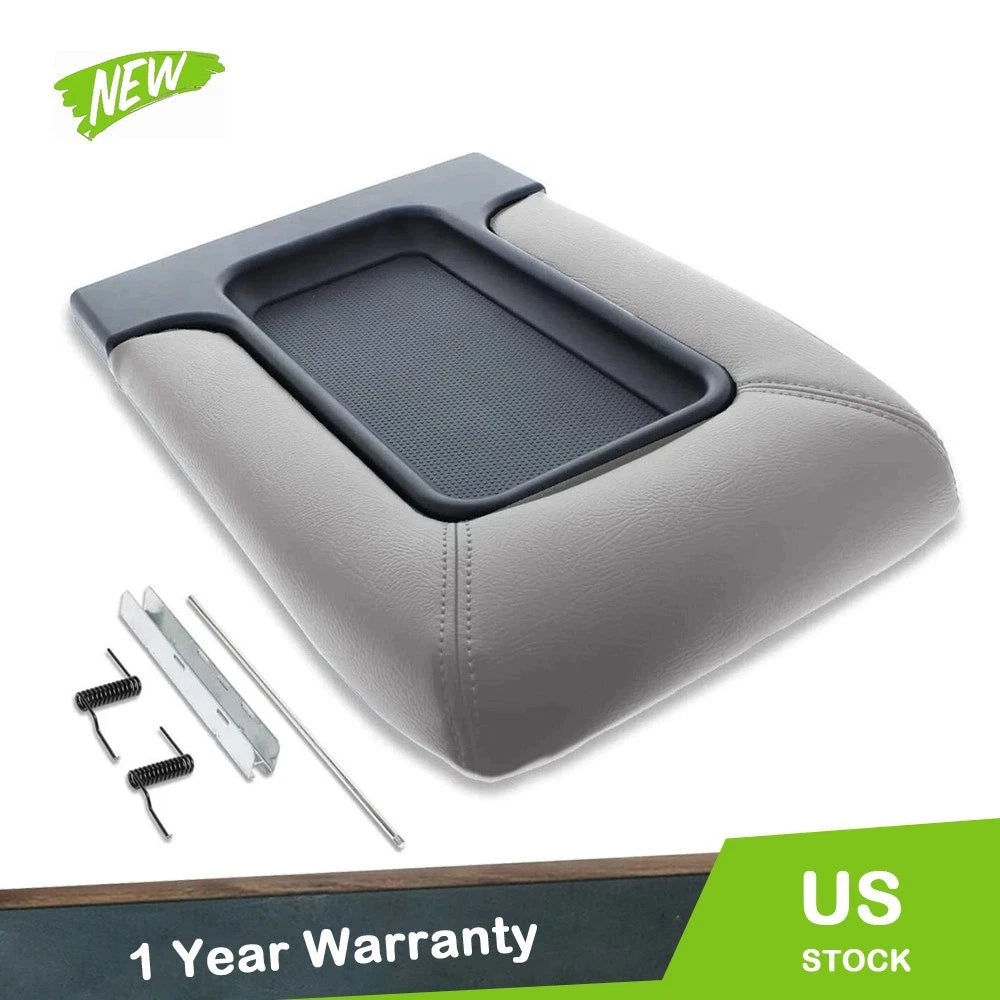 Armrest Cover for Chevy Silverado Sierra (1999–2007) Gray Leather