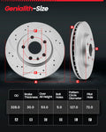 Front Brake Rotors & Pads for Jeep Grand Cherokee Commander (2005–2010)