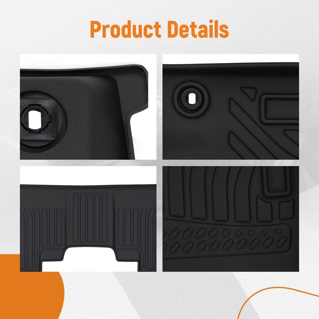 Set of 4 All-Weather Black Floor Mats for Acura MDX (2014–2020)