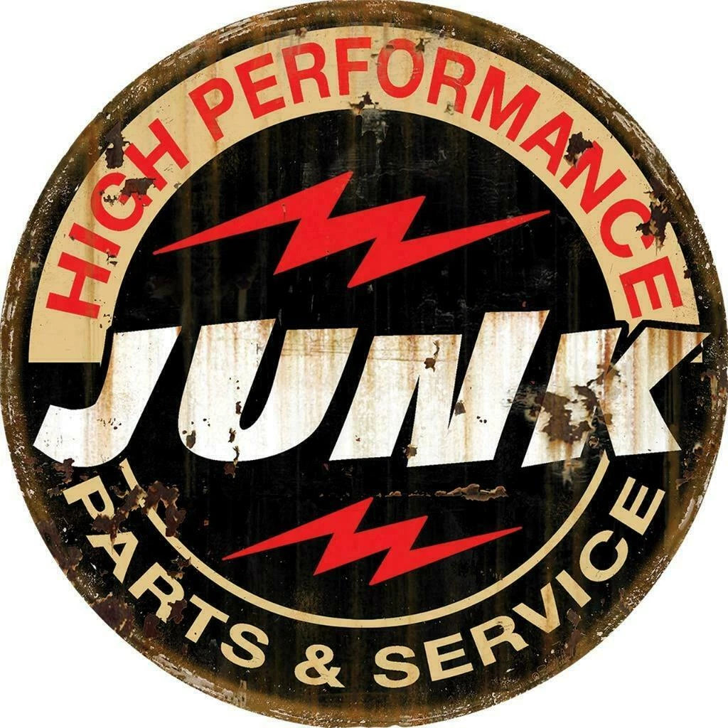 Aluminum Round Metal Sign for High Performance Parts (Made in USA)